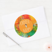 Rond Joli et coloré Choisir Happy Sticker (Enveloppe)