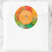 Rond Joli et coloré Choisir Happy Sticker (Sac)