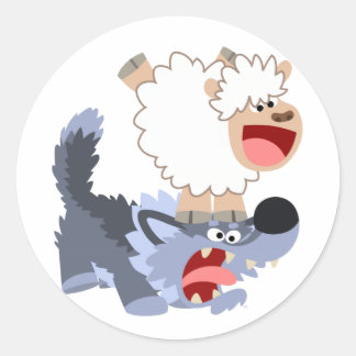 Rond Joli lecteur de dessin Mouton et Sticker Wolf