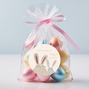 Rond Joli Sticker de Pâques Bunny