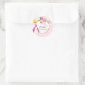 Rond Jolie Princess Girls Sticker de fête d'anniversair (Sac)