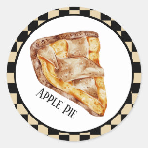 Rond jolie tarte aux pommes ajouter un sticker de texte