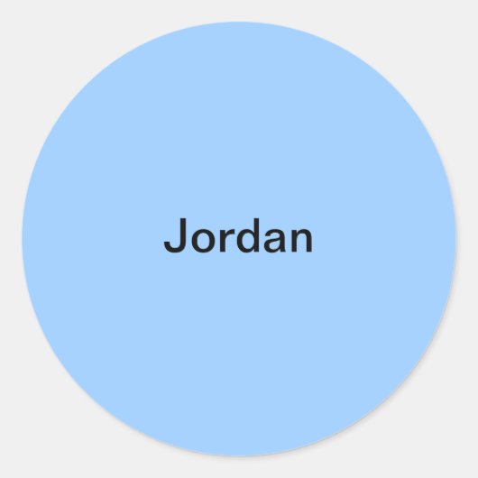 Rond Jordan Light Blue Kids Nom Sticker Personnalisé (Devant)