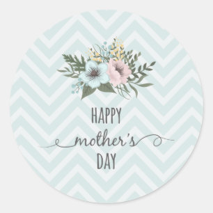 Rond Jour des mères florales élégantes Sticker