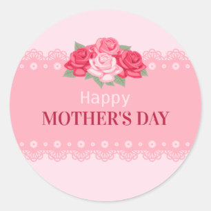 Rond Jour des mères florales élégantes Sticker
