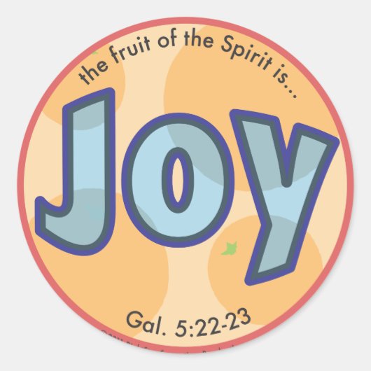 Rond Joy Fruit of the Spirit Spots Sticker (Devant)