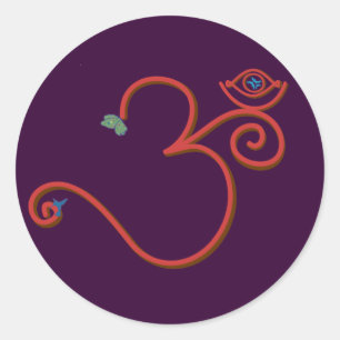Rond Joy Om Sticker