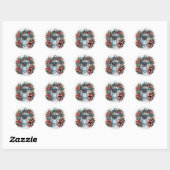 Rond Joyeuses fêtes Sticker Vector 2D Wreath de Noël (Feuille)