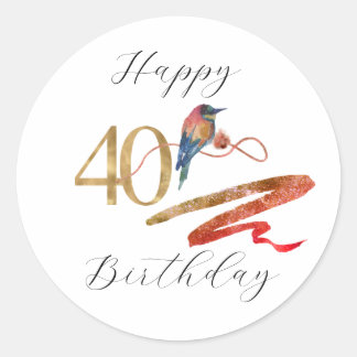 Rond Joyeux 40ème Anniversaire Sticker