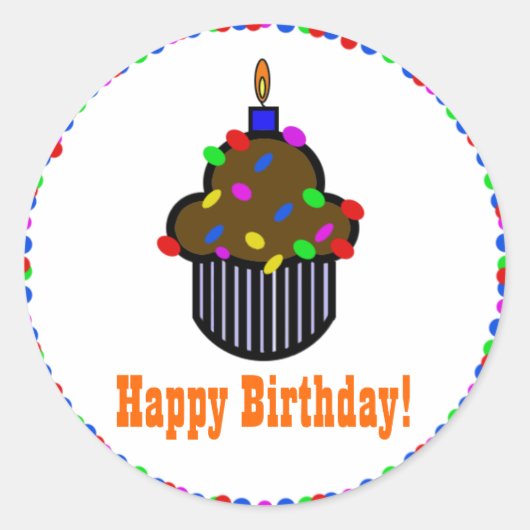 Rond Joyeux anniversaire ! Sticker (Devant)