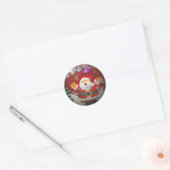 Rond Joyeux Noël 3D affecter Père Noël Sticker (Enveloppe)