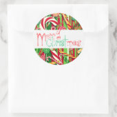 Rond Joyeux Noël Glossy / Sticker Matte (Sac)