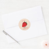 Rond Joyeux personnage fraise | Sticker (Enveloppe)