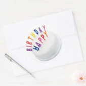 Rond Joyeux Sticker Anniversaire GRANDE (Enveloppe)