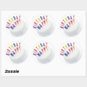 Rond Joyeux Sticker Anniversaire GRANDE (Feuille)