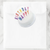 Rond Joyeux Sticker Anniversaire GRANDE (Sac)