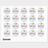 Rond Joyeux Sticker Au Crayon De 2E Année (Feuille)