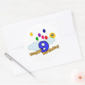 Rond Joyeux Sticker d'anniversaire (Enveloppe)