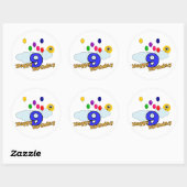 Rond Joyeux Sticker d'anniversaire (Feuille)