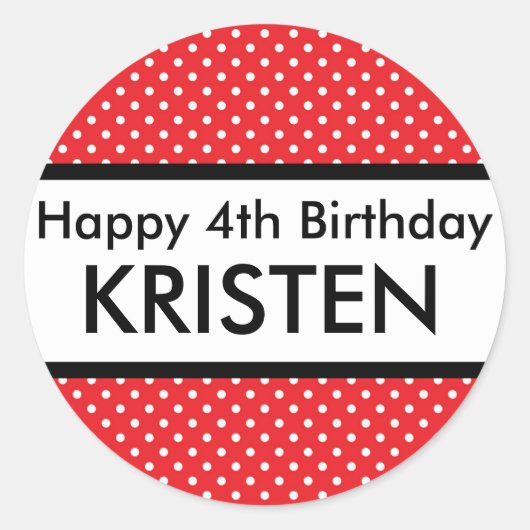 Rond Joyeux Sticker d'anniversaire (Devant)