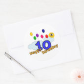 Rond Joyeux Sticker d'anniversaire (Enveloppe)