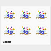 Rond Joyeux Sticker d'anniversaire (Feuille)