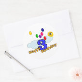 Rond Joyeux Sticker d'anniversaire (Enveloppe)