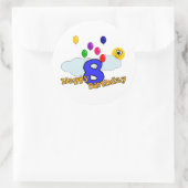 Rond Joyeux Sticker d'anniversaire (Sac)