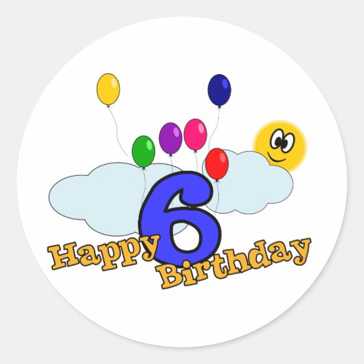Rond Joyeux Sticker d'anniversaire (Devant)