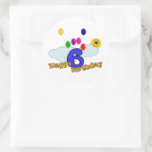 Rond Joyeux Sticker d'anniversaire (Sac)