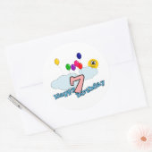 Rond Joyeux Sticker d'anniversaire (Enveloppe)