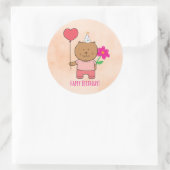 Rond Joyeux Sticker d'anniversaire (Sac)