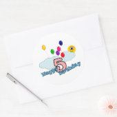 Rond Joyeux Sticker d'anniversaire (Enveloppe)