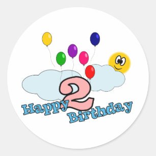 Rond Joyeux Sticker d'anniversaire