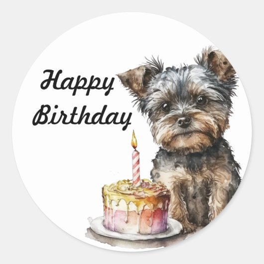 Rond Joyeux Sticker d'anniversaire (Devant)