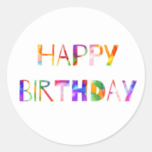 Rond Joyeux Sticker d'anniversaire
