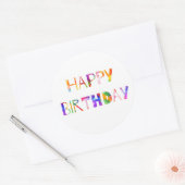 Rond Joyeux Sticker d'anniversaire (Enveloppe)