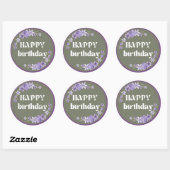 Rond Joyeux Sticker d'anniversaire (Feuille)