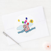 Rond Joyeux Sticker d'anniversaire (Enveloppe)