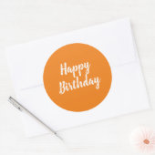 Rond Joyeux Sticker d'anniversaire sur arrière - plan o (Enveloppe)