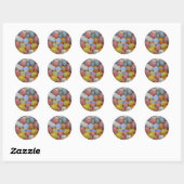 Rond Joyeux Sticker de la Jellybean de Pâques (Feuille)