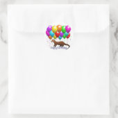 Rond Joyeux Sticker Ferret Anniversaire (Sac)