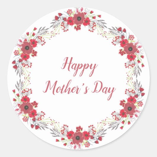 Rond Joyeux Sticker pour la fête des mères (Devant)