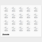 Rond Jungle Giraffe Douche Merci Favoriser Sticker (Feuille)