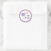 Rond Juste Pour Vous Oiseau Avec Enveloppe Sticker Roun (Sac)