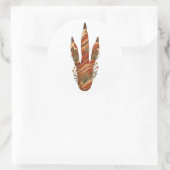 Rond Kangaroo Botanical Footprint Nature Sticker (Sac)