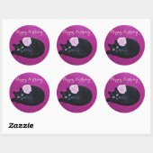 Rond Kat Kitty/Happy Anniversaire Sticker (Feuille)