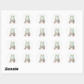 Rond Kawaii Bunny Bubble Tea Sticker (Feuille)
