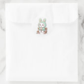 Rond Kawaii Bunny Bubble Tea Sticker (Sac)