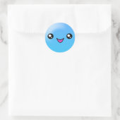 Rond Kawaii Dots de sucre Blueberry Happy Face Sticker (Sac)